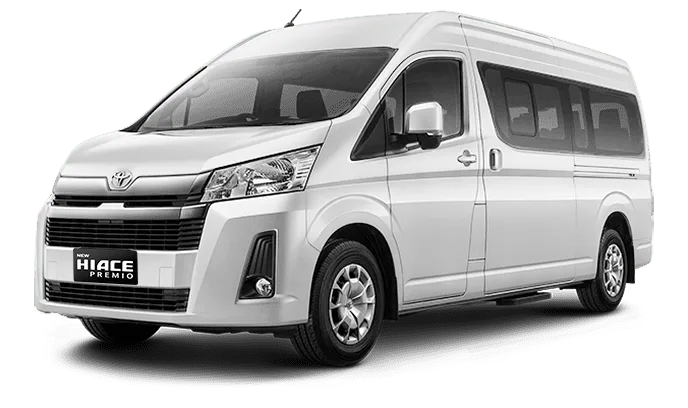 Rental Mobil Surabaya, Sewa Mobil Terbaik Surabaya 6 Hiace Premio White